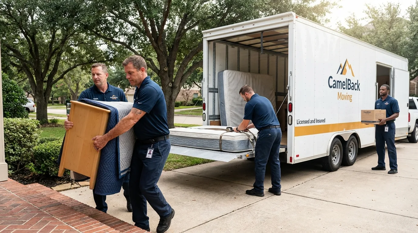 Crew loading residential truck for cross-state move from Tok, AK