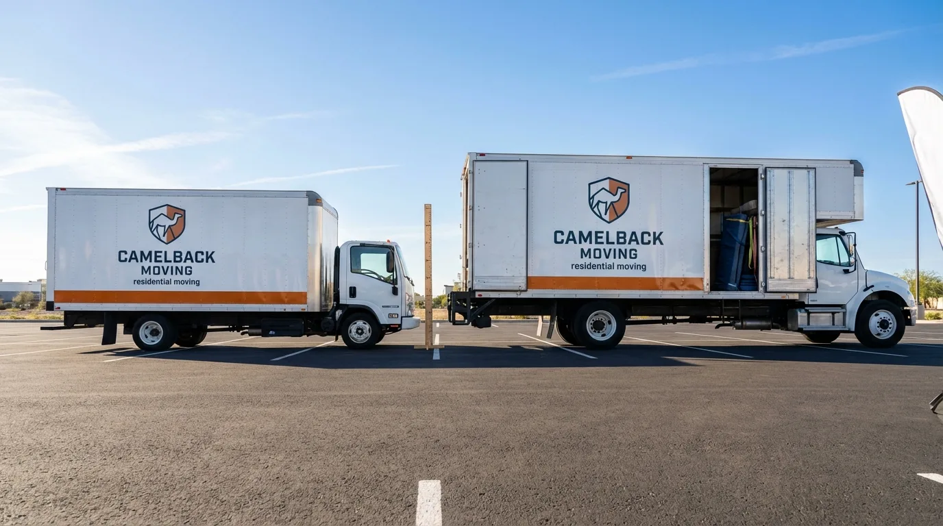 Moving truck size capacity guide in Tok