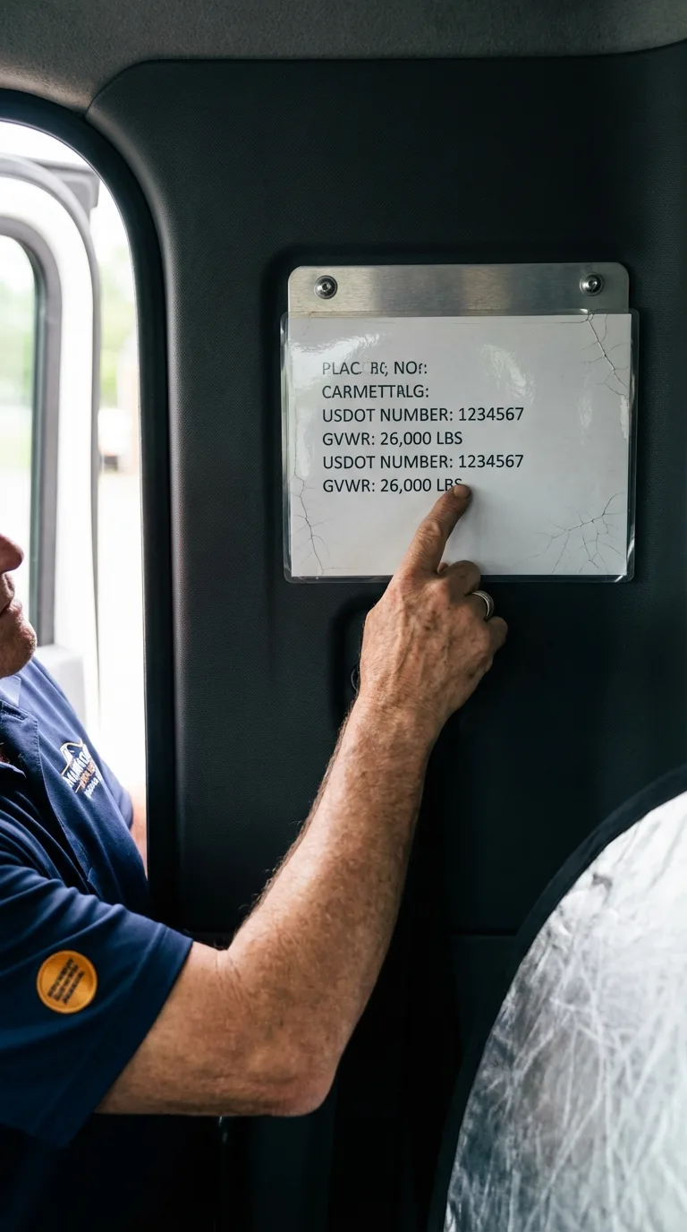 USDOT licensing placard verification in Tok